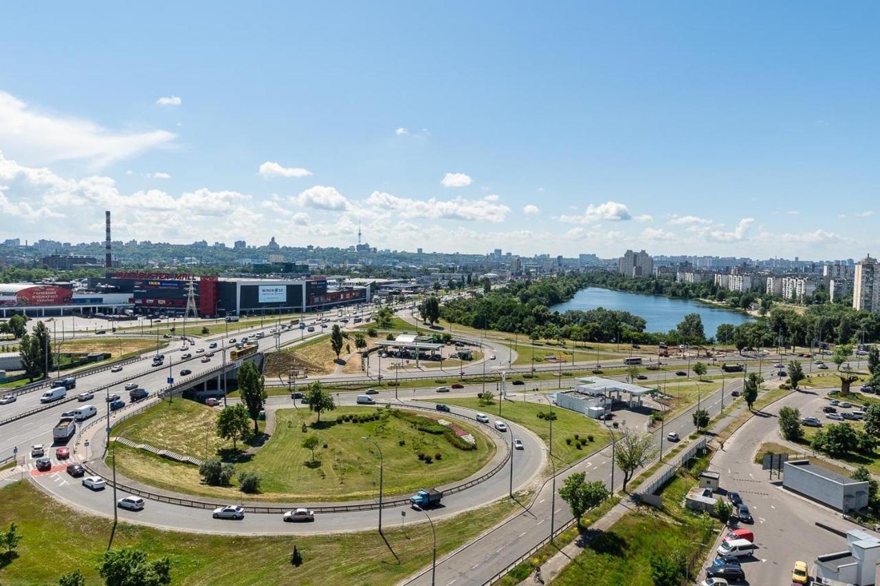 Fashionable Panoramic Apartments Dnieper. Obolon كييف المظهر الخارجي الصورة